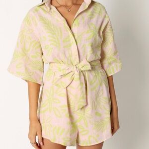 Petal & Pup Womens Dolce Romper In Citrus Size Small